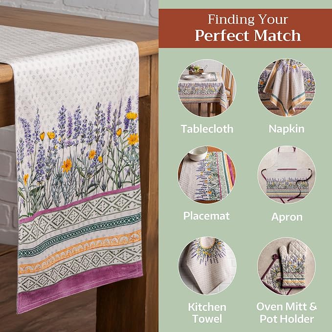 Maison d' Hermine Table Runner 100% Cotton 14.50" x 108" | Table Runners 108 - Image 5