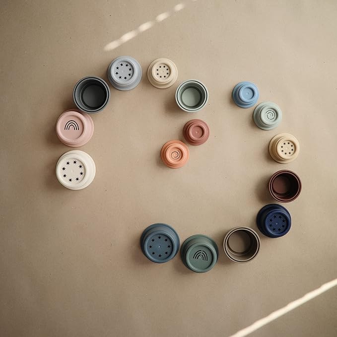 mushie Stacking Cups Toy 8 pcs | Made in Denmark - Image 3