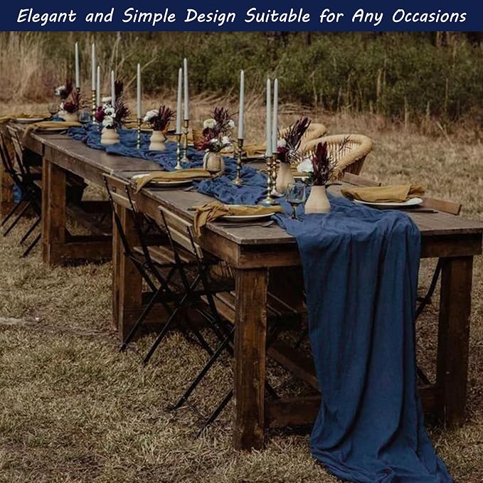 12 Pack 13Ft Cheesecloth Table Runner 35x157 Inch Boho Gauze Table Runner - Image 7
