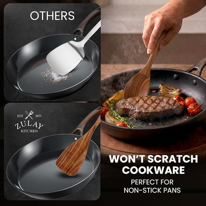 Zulay Kitchen Extra-Large 6-Piece Wooden Spoon Set - Image 8