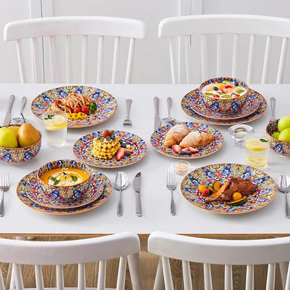 vancasso 12 Pieces Dinnerware Sets, Porcelain Dishes Set - Image 7