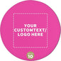 10 Round Foam Bud Coasters Pack, 4 inch - Customizable Text, Logo - PU Foam, Party Favor - Neon Pink