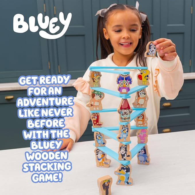 Bluey Stacking Game, Spin & Balance 15 Character Pieces - Image 2