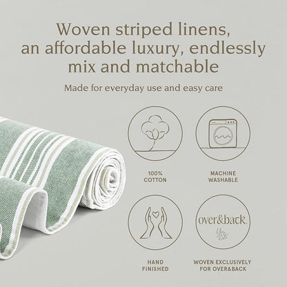 Over&Back 18x108 Woven Striped Table Runner - Image 2