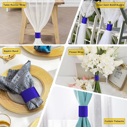 Holiday Parties Napkin Rings Set of 100, 2 Colors in 1 Reusable Adjustable - Image 2