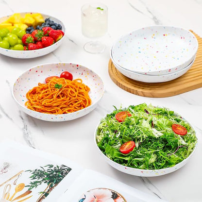 Melamine Bowls Set, 9” Large Pasta Bowl Salad Bowl, Lightweight Unbreakable - Image 2