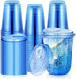 KesaPlan 50 Pack 16 oz Blue Round Bottom Plastic Party Cups by KesaPlan