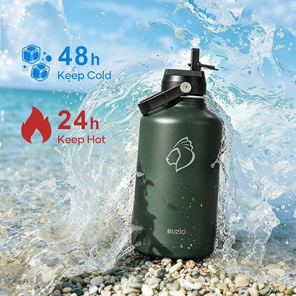 BUZIO 64 oz Insulated Stainless Steel Water Bottle - Image 2