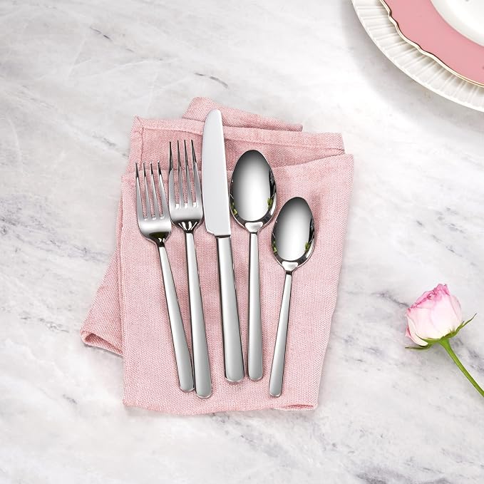 Premium Aline 4-Piece 7.4-Inch Dinner Spoon Set | 18/10 Stainless Steel Dinner - Image 8
