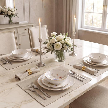 Sango 12-Piece Luxury Porcelain Dinnerware Set - Image 8