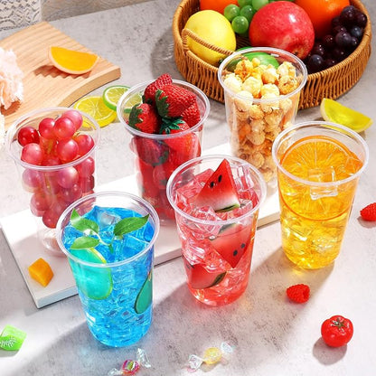 KesaPlan 100 Pcs 18oz Plastic Clear Cups, Disposable Wine Cocktail Glasses | - Image 4