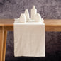 Table Runner with Fringe- 14x90 Inch Off White, 100% Pure Linen Table Runner by LinksloveHome