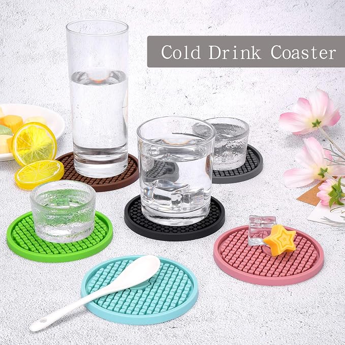 ME.FAN Silicone Coasters Thickened Drink Coasters - Image 4