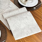 Jacquard Waterproof Table Runner, Milky White by ZIWUROAD