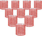 KPOSIYA Napkin Rings, Pack of 120 Rhinestone Napkin Rings Diamond Adornment for Place Settings, Wedding Receptions, Dinner or Holiday Parties, Family Gatherings (120, Red)