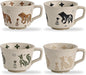 12 oz Vintage Ceramic Coffee Mug Set of 4 by SwuutKitchen