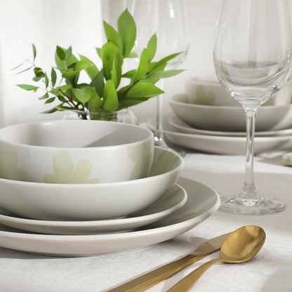 Gibson Home Admiral Hall Plates and Bowls Set, 16-Piece Floral Dinnerware Set - Image 5
