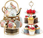 21 Pcs Porcelain Tea Set for Women Tea Party by Maxcheck