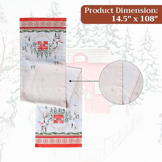 Maison d' Hermine Table Runner 100% Cotton 14.50" x 108" | Table Runners 108 - Image 7