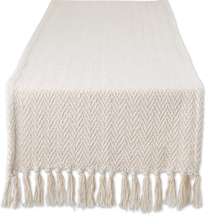 DII Woven Basic Tabletop Collection Chevron Table Runner by DII