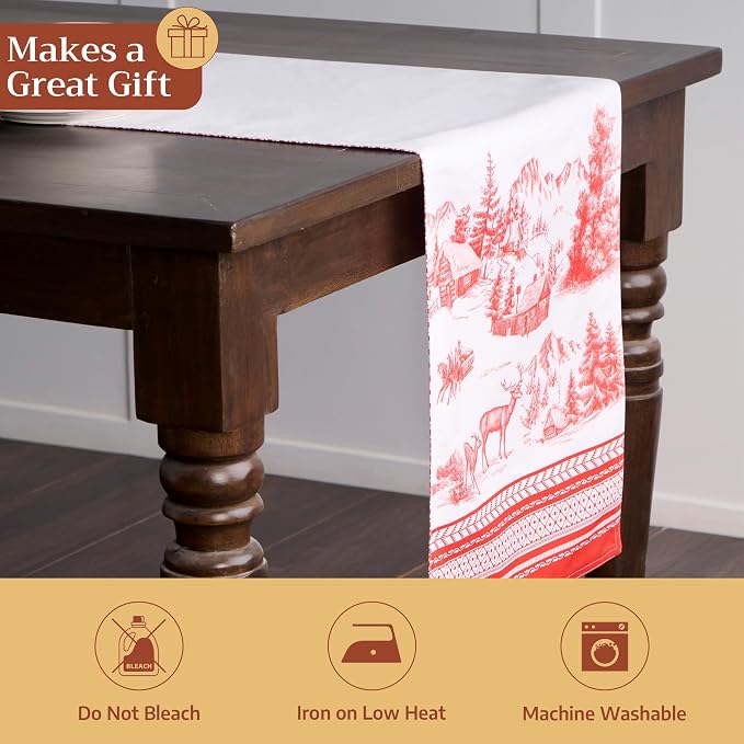 Maison d' Hermine Table Runner 100% Cotton 14.50" x 72" | Table Runners 72 - Image 5