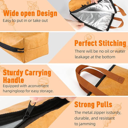 BBQ Blanket for Resting Meat, Reusable Smoker Grilling Meat Insulated Resting Bag with Wide Mouth for Large Brisket/Beef/Pork Shoulders/Turkeys (BBQ Blanket 15in)