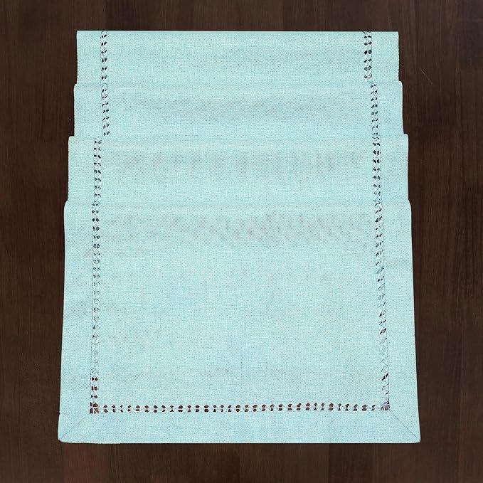 Grelucgo Set of 4 Handcrafted Solid Aqua Color Dining Table Place-mats by Grelucgo