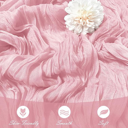 15 Pack Light Pink Cheesecloth Table Runner 17 x 108 inch Cheese Cloth Table - Image 5