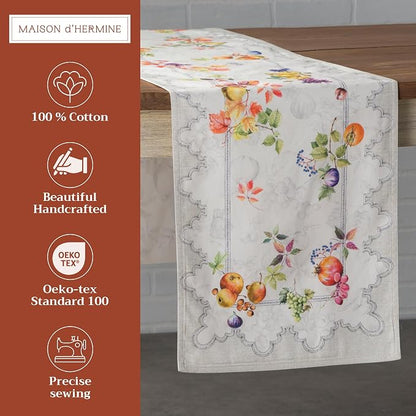 Maison d' Hermine Table Runner 100% Cotton 14.50" x 108" | Table Runners 108 - Image 2