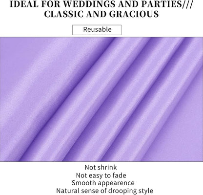 10-Pack Lavender 12 x 108 inches Long Premium Satin Table Runner | Wedding - Image 4