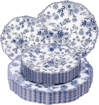 20PCS Blue and White Plates by WDF