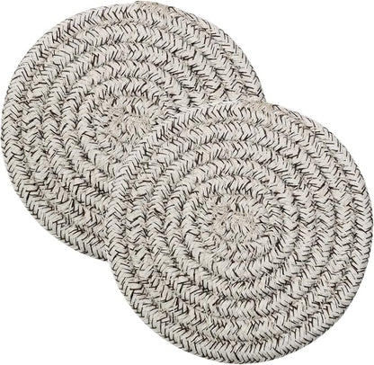 Round Drink Coasters Cotton Woven Absorbent Bar Coasters Housewarming Gift by PPhtony