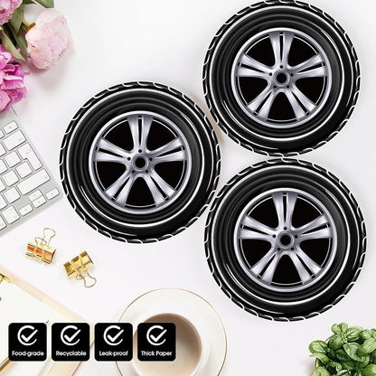 40 Pcs Race Car Plates and Napkins Tableware Set Party Supplies | Race Car - Image 3