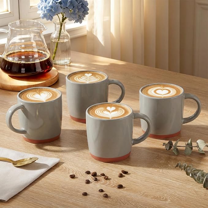 E-far Ceramic Coffee Mug Set of 4, 12oz Stoneware Coffee Cup - Image 4