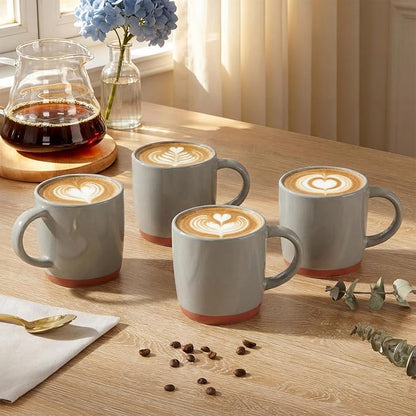E-far Ceramic Coffee Mug Set of 4, 12oz Stoneware Coffee Cup - Image 4