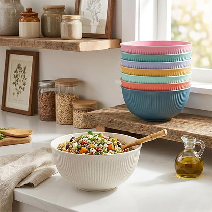 8PCS Cereal Bowl, Unbreakable 24 OZ Wheat Straw Cereal Bowls, Kitchen Bowls - Image 7