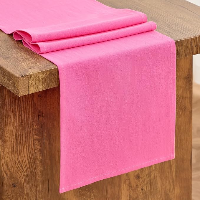 Letjolt Rose Pink Table Runner 72 Inches Long | Rustic by Letjolt