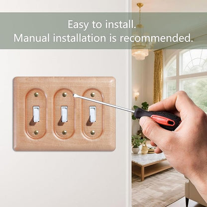 Elegant Maple Wood Cover Plate For Toggle Light Switch 3 Toggle Light Switch Cover Plate