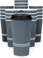 To Go Coffee Cups With Lids - 22 oz Disposable Coffee Cup With Lid. Large Togo by Glowcoast