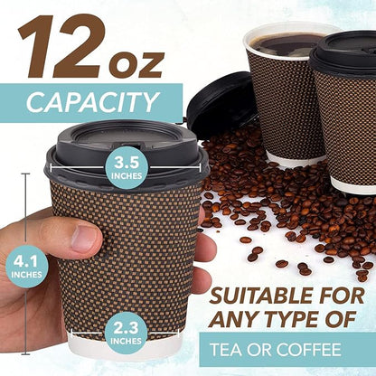 Promora Brown Disposable Coffee Cups - Image 2