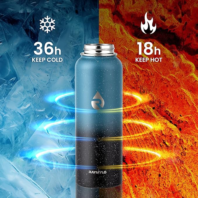 RAYMYLO Insulated Water Bottle 40 oz, Triple Wall Vacuum Stainless Steel | - Image 3