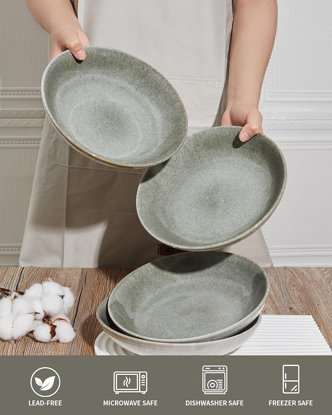 16 Piece Double Bowl Dinnerware Sets, Stain Resistant Dish Set - Image 7