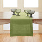 Solino Home 100% Pure Linen Table Runner Moss Green Hemstitch, 14 x 120 in | by SolinoHome