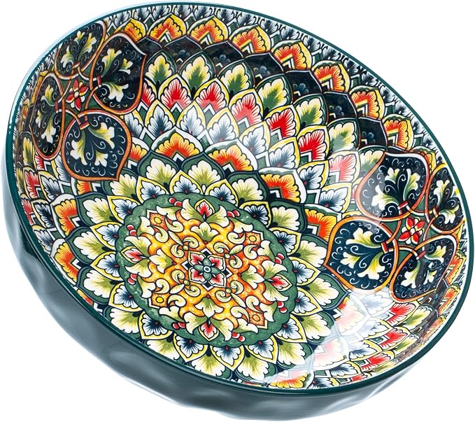 Large Serving Bowls, 75 Oz Fruit Salad Bowls, Bohemian Style Large Porcelain by Ronanemon