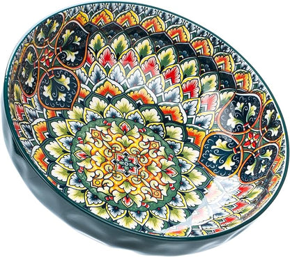 Large Serving Bowls, 75 Oz Fruit Salad Bowls, Bohemian Style Large Porcelain by Ronanemon