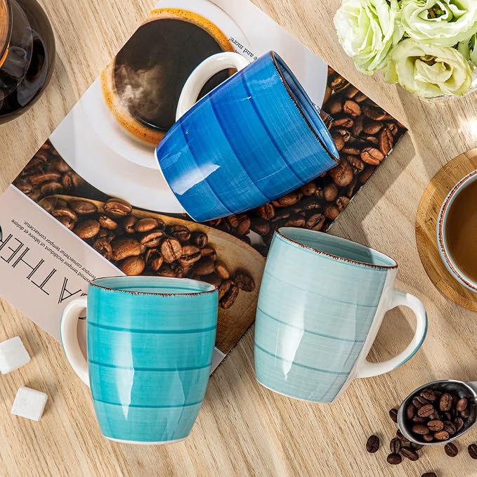 vancasso Bonita 12 Oz Coffee Mugs Set of 6, Ceramic Coffee Cups - Image 5