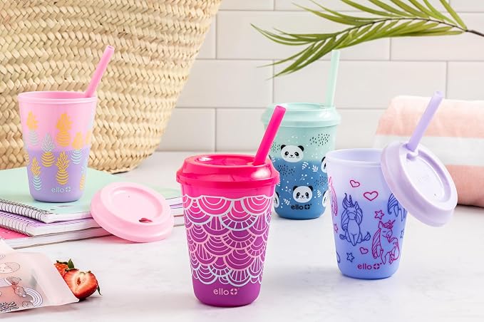 Ello 12oz Kids Plastic Reusable Color Changing Cups - Image 2