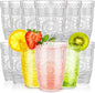 Pumtus 12 Pack Clear Plastic Tumblers, 15 OZ Reusable Romantic Drinking Cup by Pumtus