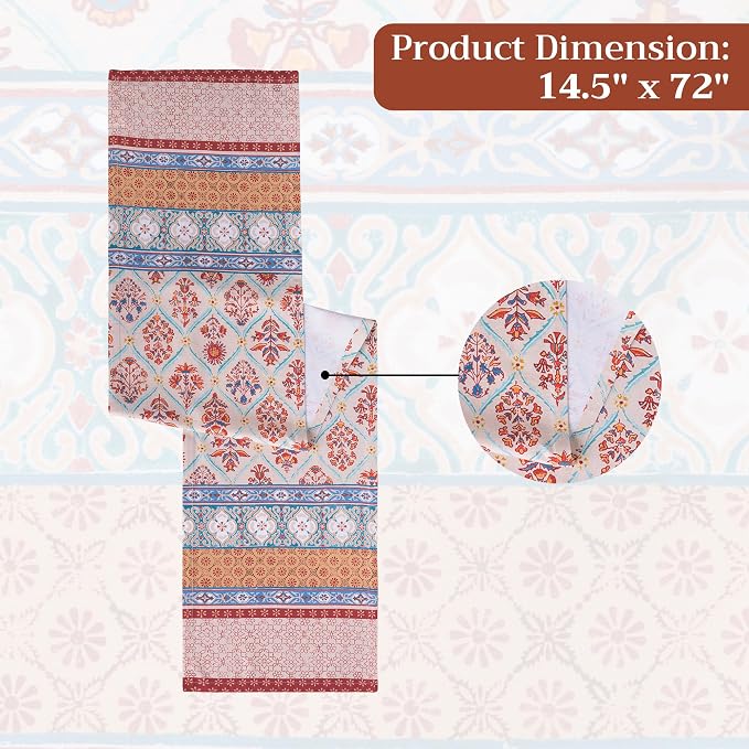 Maison d' Hermine Table Runner 100% Cotton 14.50" x 72" | Table Runners 72 - Image 7