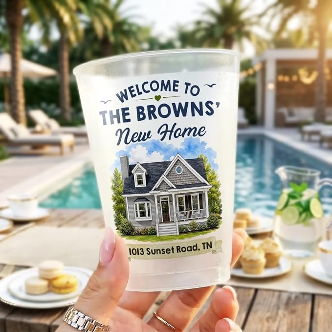 Custom Photo New Home Party Cups, Housewarming Party Decorations, Reusable Cups - Image 7
